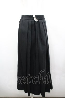 画像1: ililil / プリーツ風パンツ  黒 I-26-03-25-099-PU-PA-SA-ZI