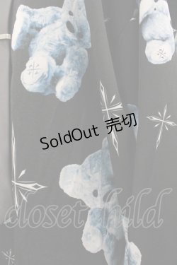 画像4: TRAVAS TOKYO / ベアプリントZIPシャツ  サックスＸ黒 I-26-03-25-010-PU-BL-SA-ZI