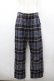 画像1: RNA / 金ボタンチェックパンツ  ブルーチェック I-26-03-25-101-PU-PA-SA-ZI (1)