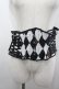 画像1: ATELIER PIERROT / Diamond Circus Corset F 黒×白 I-26-03-25-104-EL-SK-SA-ZI (1)