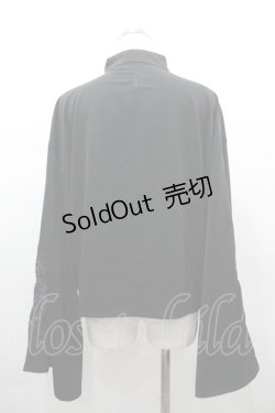 画像2: AdaNous / 咲き誇る チャイナ風ブラウス  黒 I-26-03-25-011-PU-BL-SA-ZI