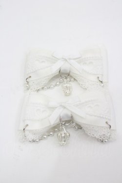 画像1: Princess Melody / クラウン×ハートレースりぼんクリップ  白 I-26-03-25-113-EL-AC-TE-ZI