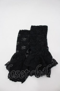 画像2: LOLITAその他(お買取対象外) / リボンレースグローブ  黒 I-26-03-25-115-LO-ZA-TE-ZI