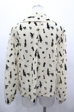 画像2: Jane Marple / Queen Aliceスモックブラウス M カスタード×ブラック×ブラック I-26-03-25-002-JM-BL-SA-ZI