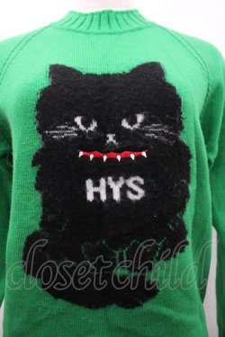 画像2: HYSTERIC GLAMOUR /ACK CATジャカードセーター  グリーン I-26-03-25-022-PU-TO-SA-ZI