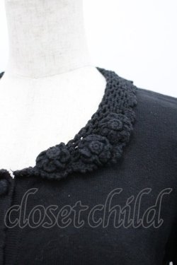 画像3: PINK HOUSE / 雛菊モチーフニットカーディガン  黒 I-26-03-25-027-LO-TO-SA-ZI