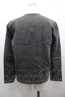 画像2: INGEBORG / デニムフリルブラウス  黒デニム I-26-03-25-028-LO-BL-SA-ZI