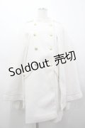 axes femme / ダブルボタンケープコート  白 I-26-03-25-030-AX-CO-SA-ZI