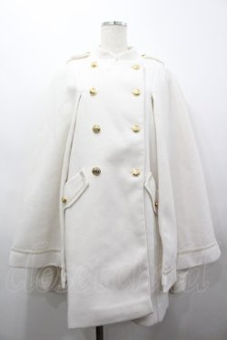 画像1: axes femme / ダブルボタンケープコート  白 I-26-03-25-030-AX-CO-SA-ZI
