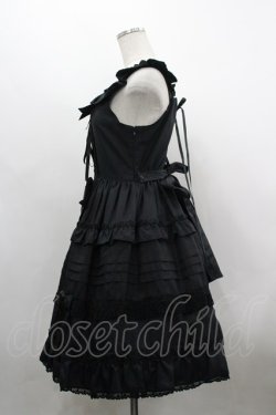 画像2: BABY,THE STARS SHINE BRIGHT / Rose Princessジャンパースカート  黒 I-26-03-30-029-BA-OP-TE-ZI