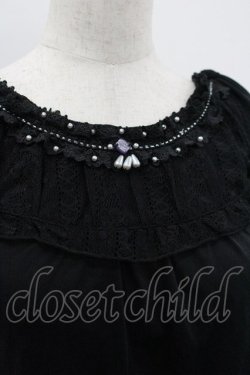 画像3: axes femme / 肩リボンロングインナー F 黒 I-26-03-30-033-AX-TO-TE-ZI