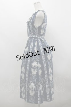 画像2: axes femme / 薔薇ストライプロングワンピース M ブルー I-26-03-30-034-AX-OP-TE-ZI