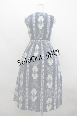 画像3: axes femme / 薔薇ストライプロングワンピース M ブルー I-26-03-30-034-AX-OP-TE-ZI