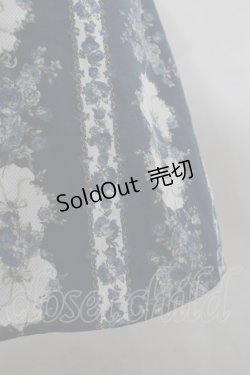 画像6: axes femme / 薔薇ストライプロングワンピース M ブルー I-26-03-30-034-AX-OP-TE-ZI