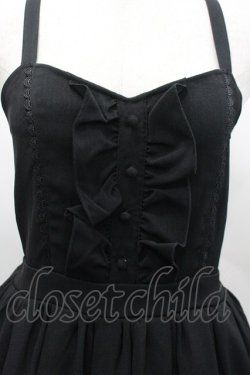 画像5: axes femme POETIQUE / フリルデザインキャミワンピース M 黒 I-26-03-30-037-AX-OP-TE-ZI