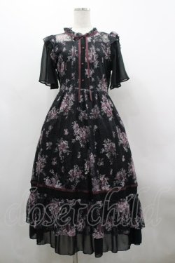 画像1: axes femme / フラワーレースワンピース F 黒 I-26-03-30-038-AX-OP-TE-ZI