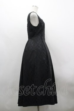 画像4: axes femme / コルセット風ジャカードジャンパースカート F 黒 I-26-03-30-040-AX-OP-TE-ZI