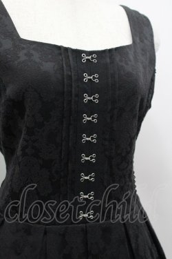 画像5: axes femme / コルセット風ジャカードジャンパースカート F 黒 I-26-03-30-040-AX-OP-TE-ZI