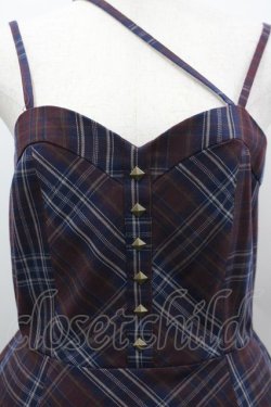 画像5: axes femme / タータンチェックジャンスカ F ワイン I-26-03-30-041-AX-OP-TE-ZI