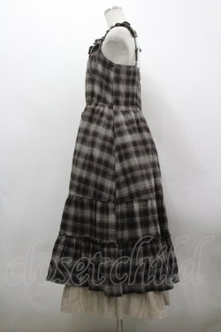 画像2: axes femme / コットンレースチェックジャンスカ F ブラウン I-26-03-30-042-AX-OP-TE-ZI