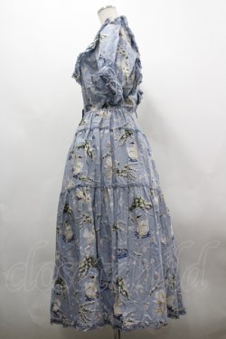 画像2: PINK HOUSE / SWAN LAKEプリントワンピース  サックス I-26-03-30-043-LO-OP-SA-ZI