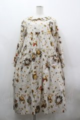 PINK HOUSE / ウィンターフォレストトリートプリントミディワンピース  アイボリー I-26-03-30-044-LO-OP-SA-ZI