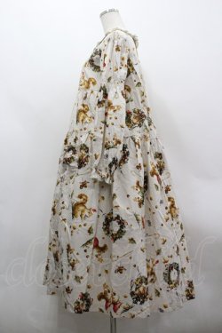 画像2: PINK HOUSE / ウィンターフォレストトリートプリントミディワンピース  アイボリー I-26-03-30-044-LO-OP-SA-ZI