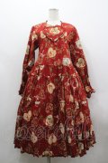 PINK HOUSE / Rambling Heartsプリントミディワンピース  赤 I-26-03-30-045-LO-OP-SA-ZI