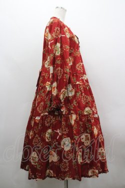 画像4: PINK HOUSE / Rambling Heartsプリントミディワンピース  赤 I-26-03-30-045-LO-OP-SA-ZI