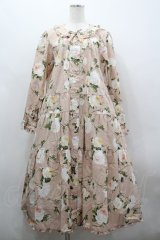 PINK HOUSE / ホワイトローズプリントミディワンピース  ピンク I-26-03-30-047-LO-OP-SA-ZI