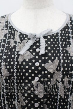 画像5: PINK HOUSE / 水玉りぼんプリントワンピース  黒 I-26-03-30-049-LO-OP-SA-ZI