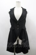 axes femme POETIQUE / フィッシュテールロングベスト M 黒 I-26-03-30-008-AX-TO-TE-ZI