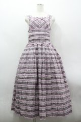 PINK HOUSE / オリジナルチェック×ギンガムチェックワンピース  ラベンダー I-26-03-30-050-LO-OP-SA-ZI