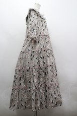 画像4: alcali / ミラーキャットフリルロングワンピース  ピンク I-26-03-30-054-LO-OP-SA-ZI (4)