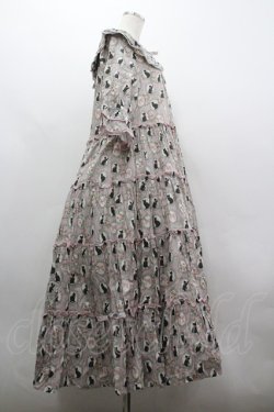 画像4: alcali / ミラーキャットフリルロングワンピース  ピンク I-26-03-30-054-LO-OP-SA-ZI