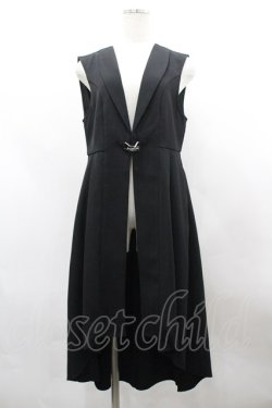 画像1: axes femme / ビット付ロングジレ F 黒 I-26-03-30-009-AX-TO-TE-ZI