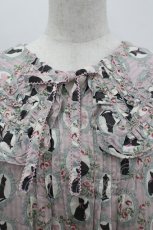 画像5: alcali / ミラーキャットフリルロングワンピース  ピンク I-26-03-30-054-LO-OP-SA-ZI (5)