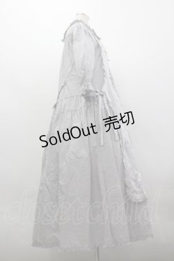 画像4: PINK HOUSE / タブリエ付きギンガムワンピース  グレーＸ白チェック I-26-03-30-055-LO-OP-SA-ZI