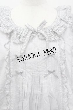 画像5: PINK HOUSE / タブリエ付きギンガムワンピース  グレーＸ白チェック I-26-03-30-055-LO-OP-SA-ZI