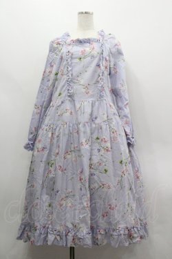 画像1: PINK HOUSE / スイートピープリントワンピース  ラベンダー I-26-03-30-057-LO-OP-SA-ZI