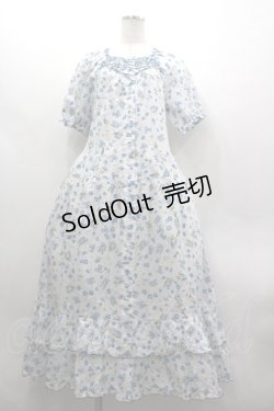 画像1: PINK HOUSE / ネモフィラプリントワンピース  白Ｘ青 I-26-03-30-058-LO-OP-SA-ZI