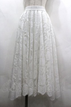 画像1: axes femme / レースサーキュラースカート M 白 I-26-03-30-062-AX-SK-TE-ZI