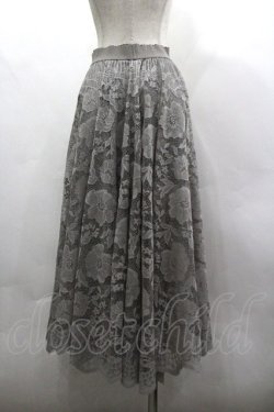 画像3: axes femme / レースサーキュラースカート F グレー I-26-03-30-063-AX-SK-TE-ZI