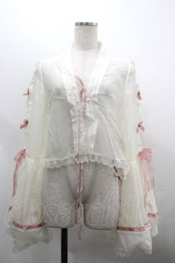 画像1: Mademoiselle Pearl（海外ロリータブランド） / シフォンフリルリボンブラウス  アイボリー I-26-03-30-011-PU-BL-SA-ZI