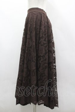 画像2: axes femme / レースサーキュラースカート M ブラウン I-26-03-30-065-AX-SK-TE-ZI
