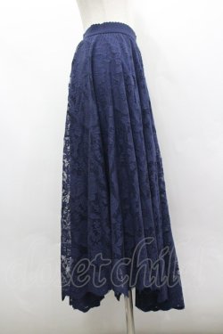 画像4: axes femme / レースサーキュラースカート F ネイビー I-26-03-30-066-AX-SK-TE-ZI