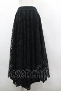 axes femme / レースサーキュラースカート M 黒 I-26-03-30-067-AX-SK-TE-ZI