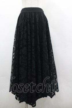 画像1: axes femme / レースサーキュラースカート M 黒 I-26-03-30-067-AX-SK-TE-ZI