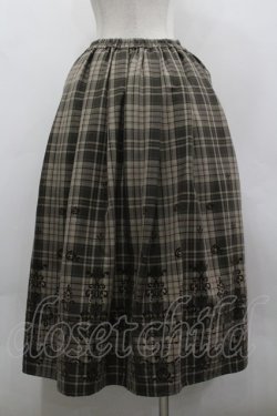 画像3: axes femme / フロッキーチェックスカート M 茶 I-26-03-30-069-AX-SK-TE-ZI