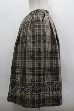 画像4: axes femme / フロッキーチェックスカート M 茶 I-26-03-30-069-AX-SK-TE-ZI